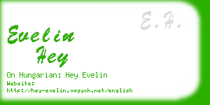 evelin hey business card